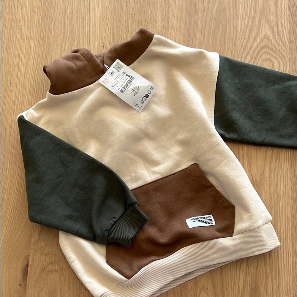 ZARA Colorblock Hoodie with Pocket